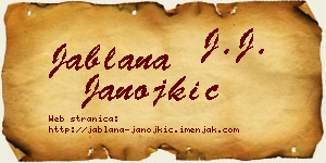 Jablana Janojkić vizit kartica